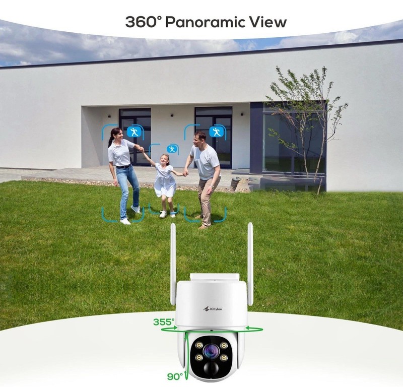 2 pack of wireless security cameras | KittyHok brand 2K FHD BY4 gallery