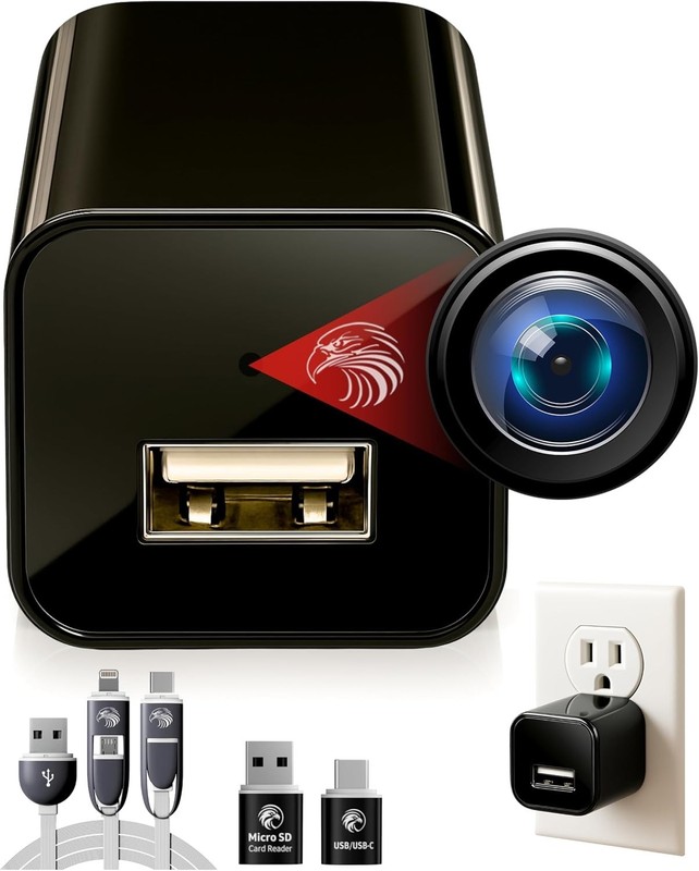 DIVINEEAGLE Charger with Full HD Dome Camera – Premium 1080p motion detection