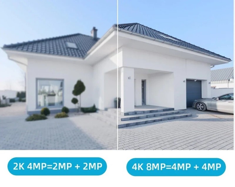 2/4 Pcs 4K 8MP WiFi Surveillance Camera Dual Lens Outdoor Security PTZ IP Camera gallery