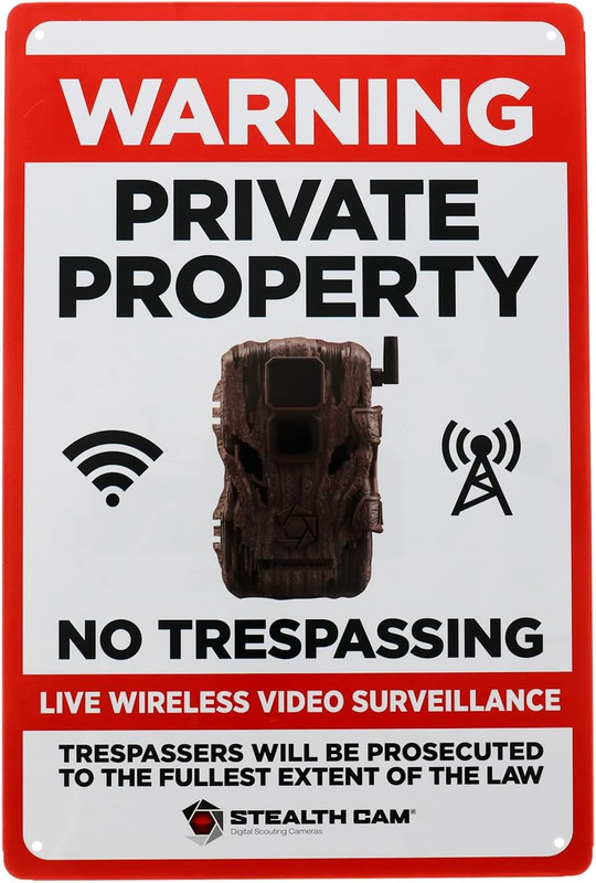 Durable Attachable 8"x12" Tin Outdoor Security Alert Warning Private Property... gallery