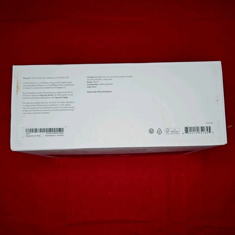 Ring Spotlight Cam Pro Plug-In 2nd Gen Black 4k Retinal Vision SEALED + NEW gallery
