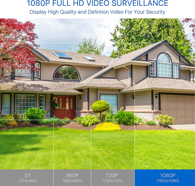 4-Pack 2MP 1080P HD-TVI Home Security Bullet Camera Outdoor Indoor 1920TVL gallery