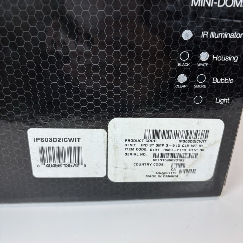 Illustra Pro Indoor/Outdoor Mini-Dome Camera- New Open Box- 0101-0669-2113 gallery