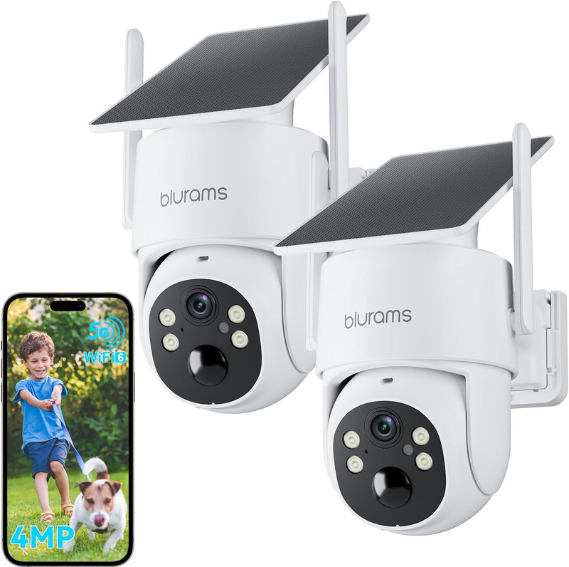 2.5K Pan/Tilt Security Cameras Wireless Outdoor, 100% Wire-Free Outdoor Camera w gallery