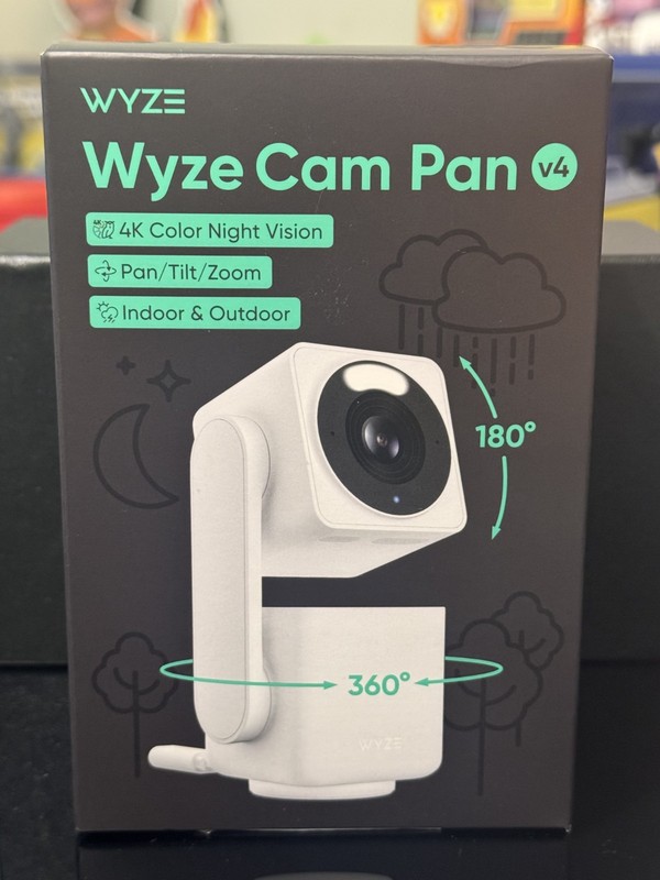 WYZE Cam Pan v4 4K Smart Security Camera 360° Pan/Tilt/8x Digital Zoom BRAND NEW