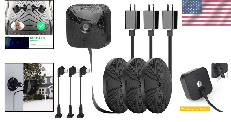 2 Pack 25ft Weatherproof Power Cable for Blink Outdoor gallery
