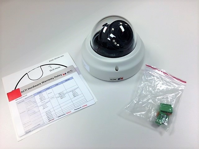 ACTi B64 1.3MP Indoor IR Dome, IP Camera, 3x zoom