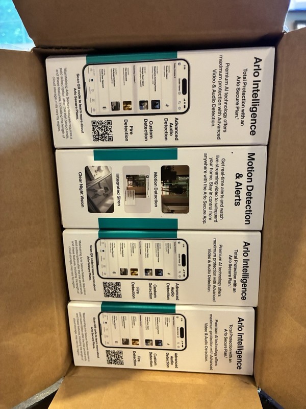 Arlo Essential Indoor Security 2K (3rd Gen, 2025 Release) Wired Plug 4 Cameras