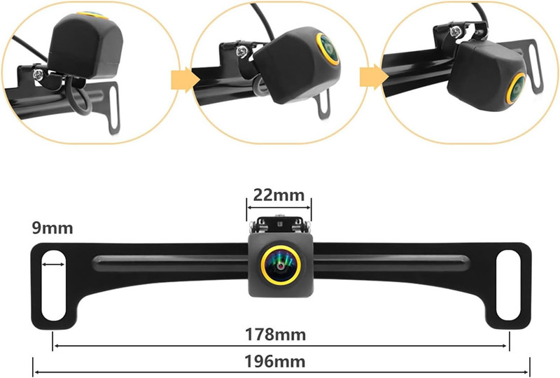 AHD 1080P Backup Camera,2K Fisheye Lens Waterproof Wide View Angle Metal Reverse gallery