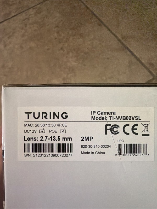 Turing BULLET CAMERA 2MP LENS 2.7-13.5 MM gallery