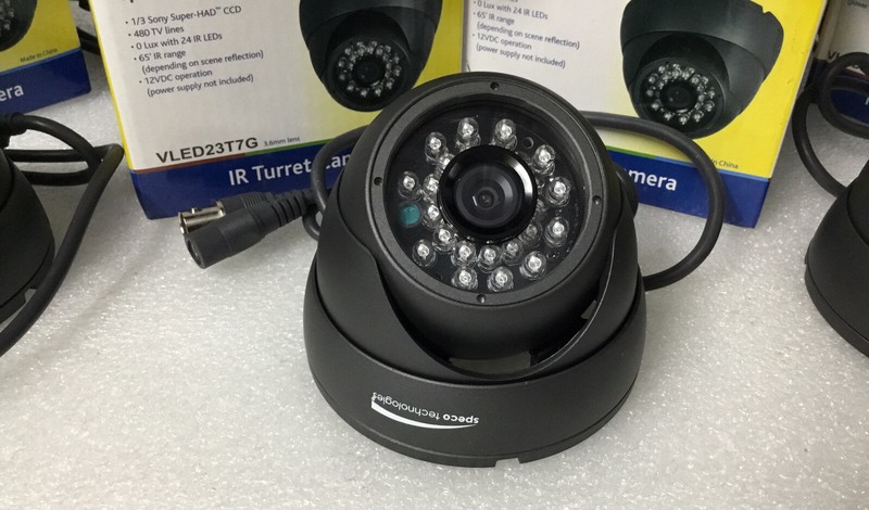 4 Pack Speco VLED23T7G Security Color Cameras W/ 3.6mm 480TVL 24LEDs 65’ Ft NEW! gallery