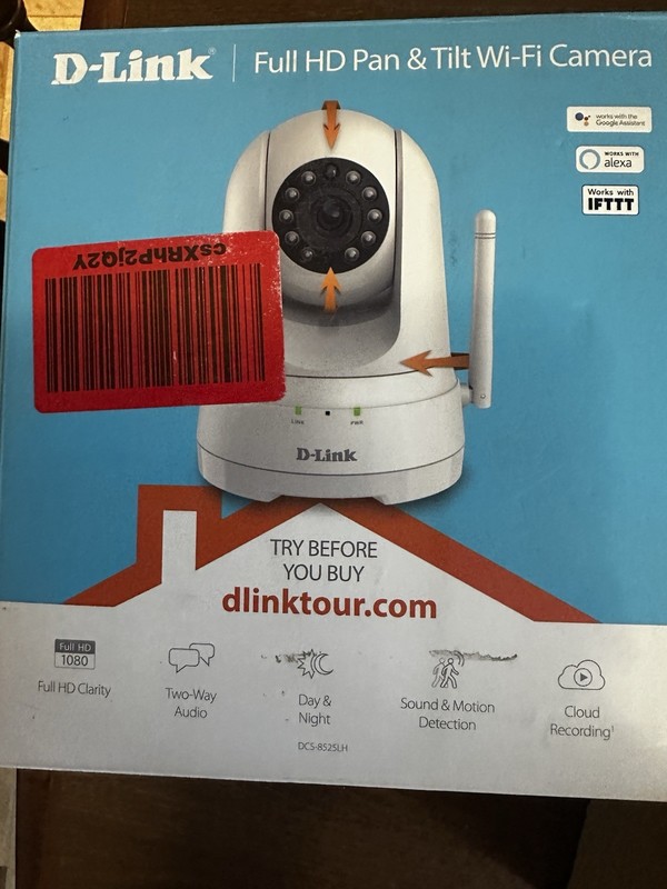 D-Link Full HD Pan & Tilt Pro DCS-8525LH Wi-Fi Camera Untested For Parts w/ Box gallery