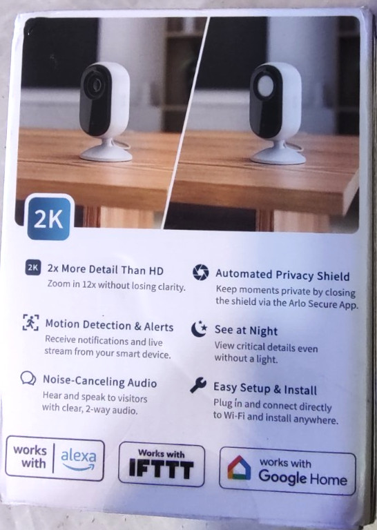 Arlo Essential Security Camera 2K Indoor 2ndGen Wireless. gallery