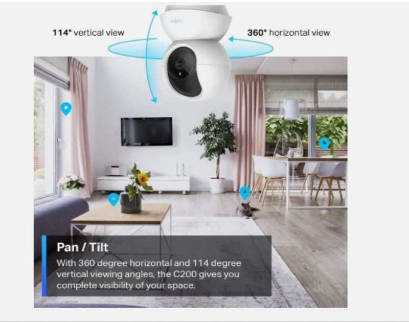 Tp-Link Tapo Pan/Tilt Security Camera C200 for Baby Monitor, Pet Camera W/Motion gallery