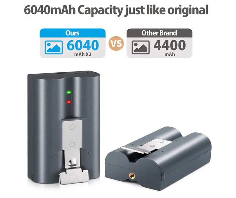 2 Packs 6040mAh Rechargeable Battery Compatible with Ring-Video Doorbell 2/3/... gallery