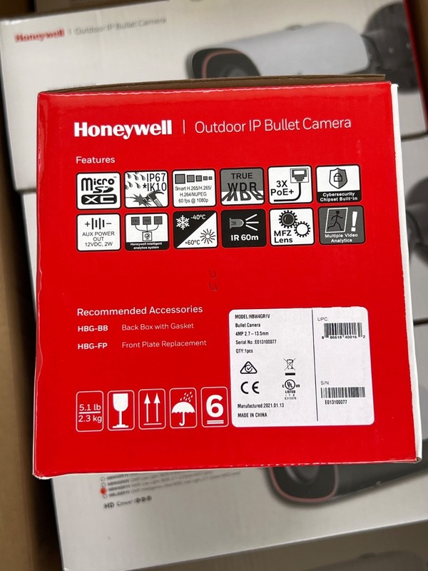 Honeywell HBW4GR1V 4MP WDR IR Rugged Bullet IP Security Camera gallery