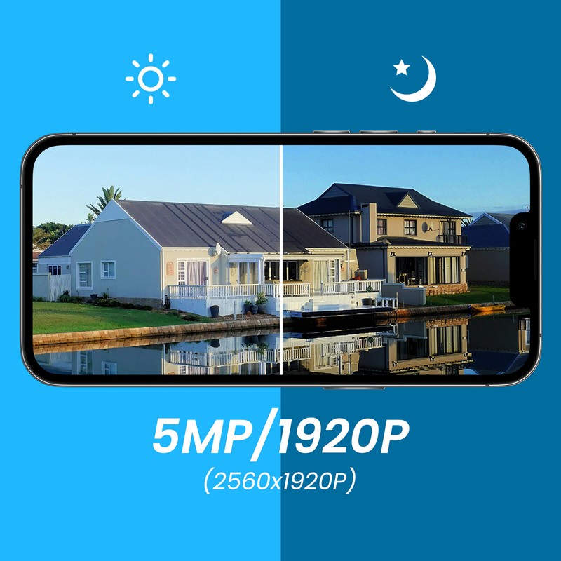 ANRAN 5MP Solar Security Camera 360° PTZ Wifi Battery Powered Home Outdoor gallery