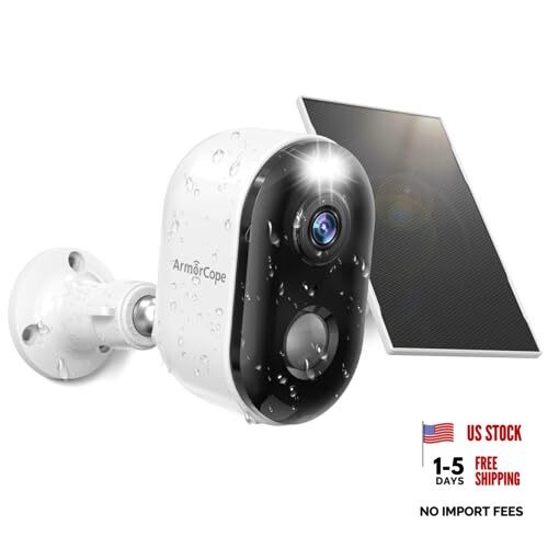 Security Cameras Wireless Outdoor, Battery Powered 2k Color Solar Powered Cam