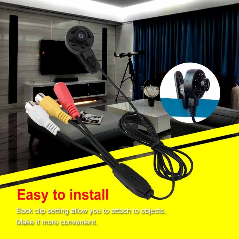 HD 60° Wide Angle Camera 8 LED IR Night Camera Audio And Video FPV Micro gallery