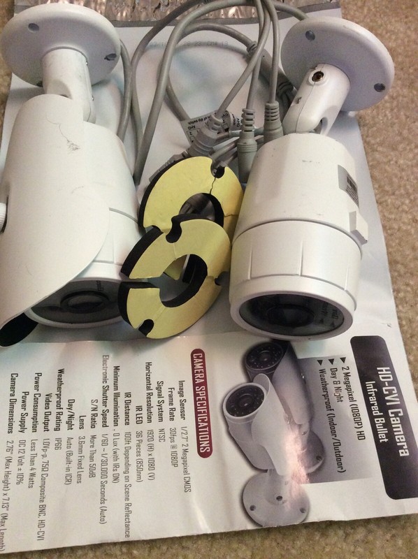 2 HD-CVI Cameras Infrared Bullet 2 Megapixel 1080P HD Day Night Weatherproof