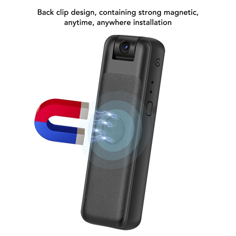 Mini Body Camera 1080P Clip Audio Video Recorde 180° Rotatable Infrared Night gallery