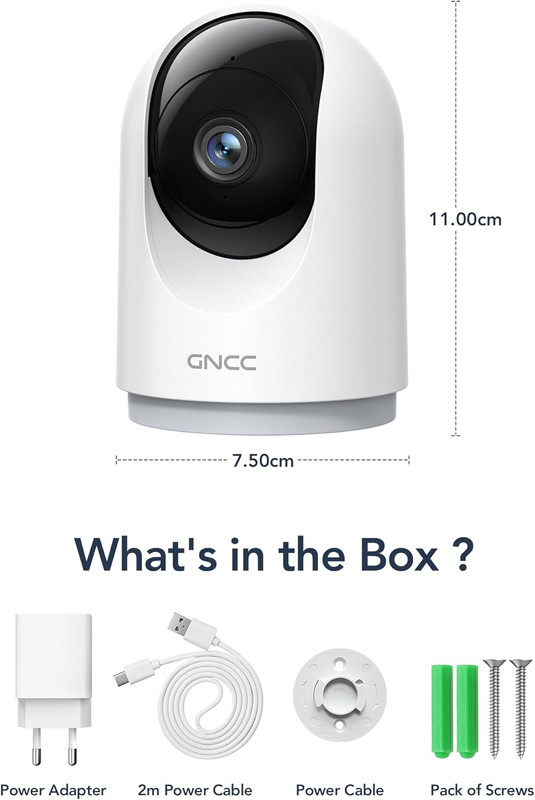 2K Security Cameras 4Pcs, Home Security Camera Indoor with 360° Motion Detection gallery