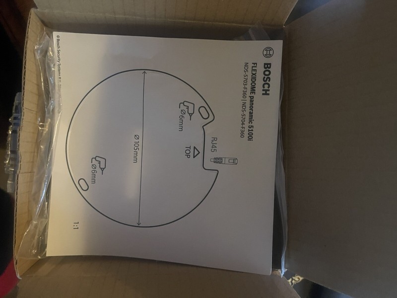 New Open Box Bosch NDS-5704-F360 Flexidome 5100i 12MP IP 360° Panoramic PoE Dome gallery