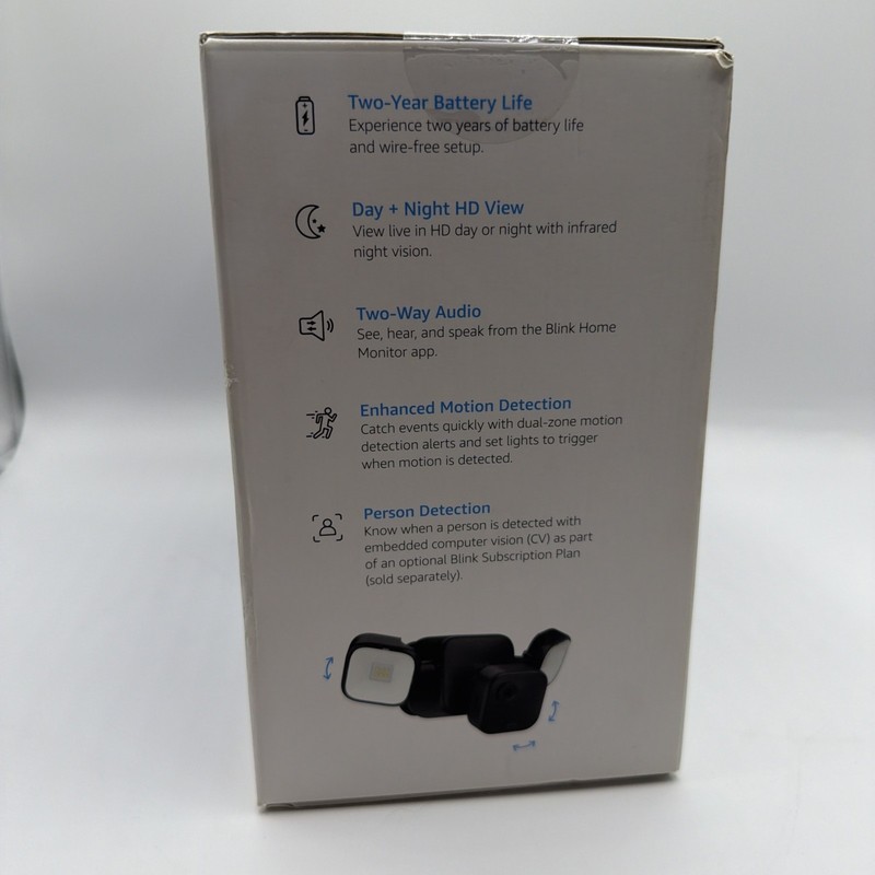 BLINK Outdoor 4 Floodlight Security Camera 1080p Battery Powered Black NEW gallery