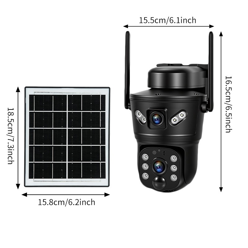 Solar Power Wireless WiFi Security Camera Outdoor Night Vision Surveillance LOT gallery