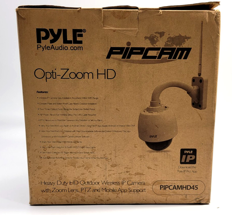 New Open-Box Pyle PIPCAMHD45 960p HD Outdoor WiFi IP Security Camera PTZ 4x Zoom gallery