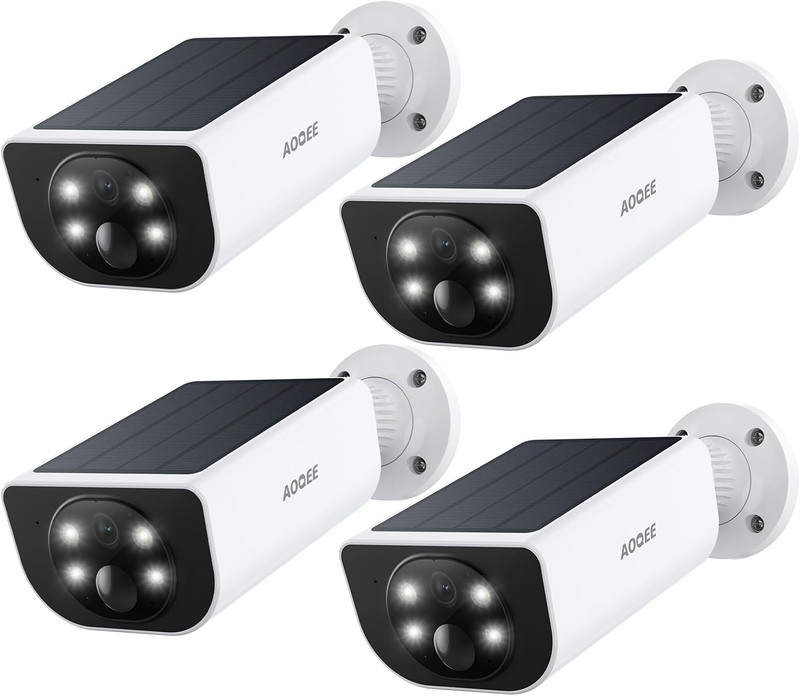 Wireless Security Camera 2K Color Night Vision Solar Powered AI Motion Detection gallery