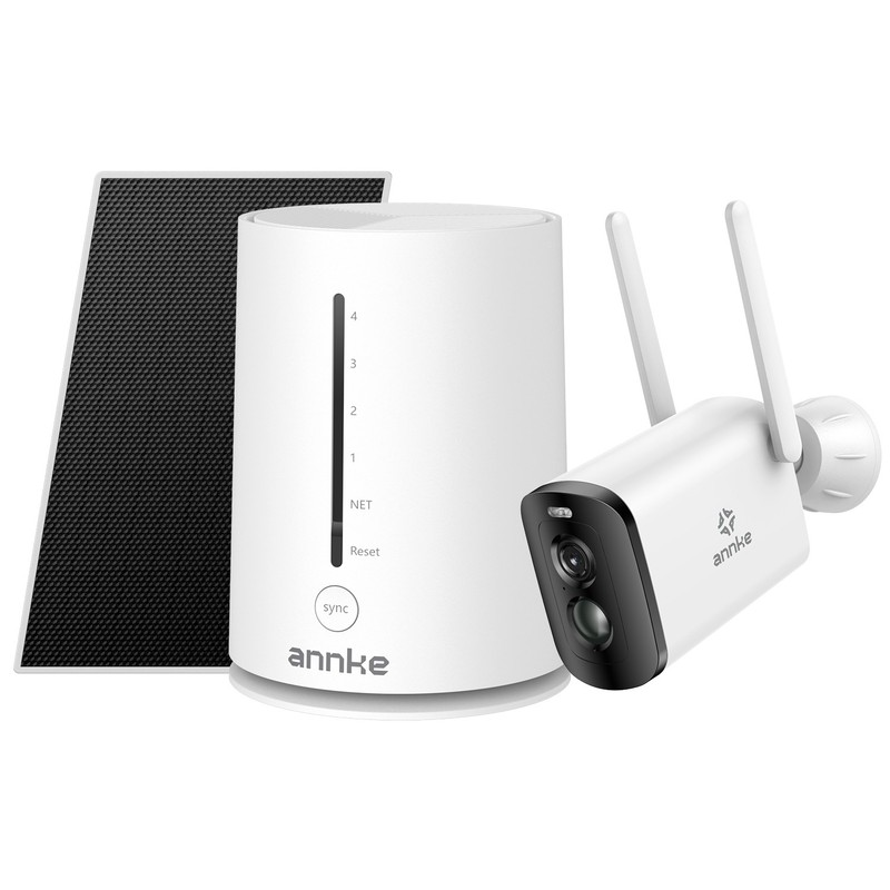 ANNKE 4MP Solar Battery Powered WiFi IP Security Camera System Outdoor Wireless