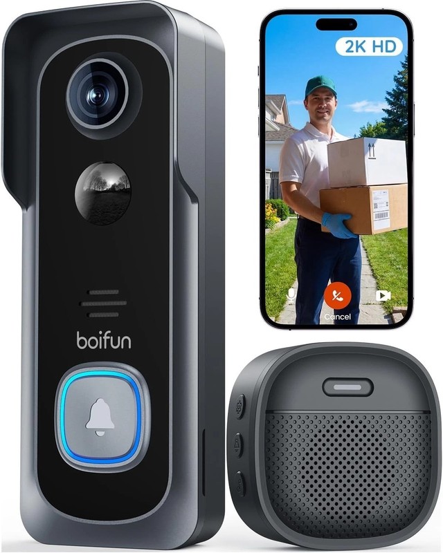 Wireless Video Doorbell Camera No Subscription 2K HD Night Vision gallery