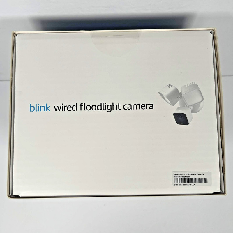 NEW Blink Wired Floodlight Camera HD Smart Security Cam Alexa Sealed - White gallery