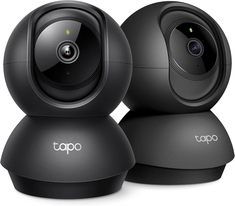 Tapo C211 2K Pan/Tilt Indoor Security Camera Black Night Vision (Pack of 2)