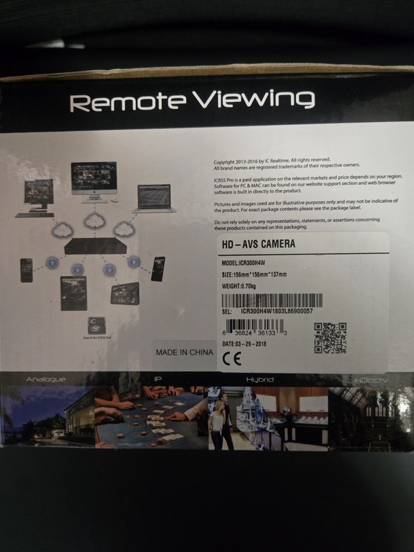 IC Realtime ICR300H4W HD-AVS Security Camera, 1080p, IR Night Vision, 12V DC