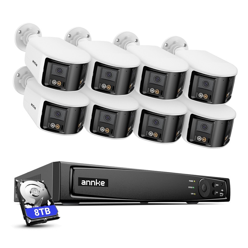 ANNKE 8CH 12MP NVR 4K Dual Lens POE Security Camera System AI Color Ngiht Vision gallery