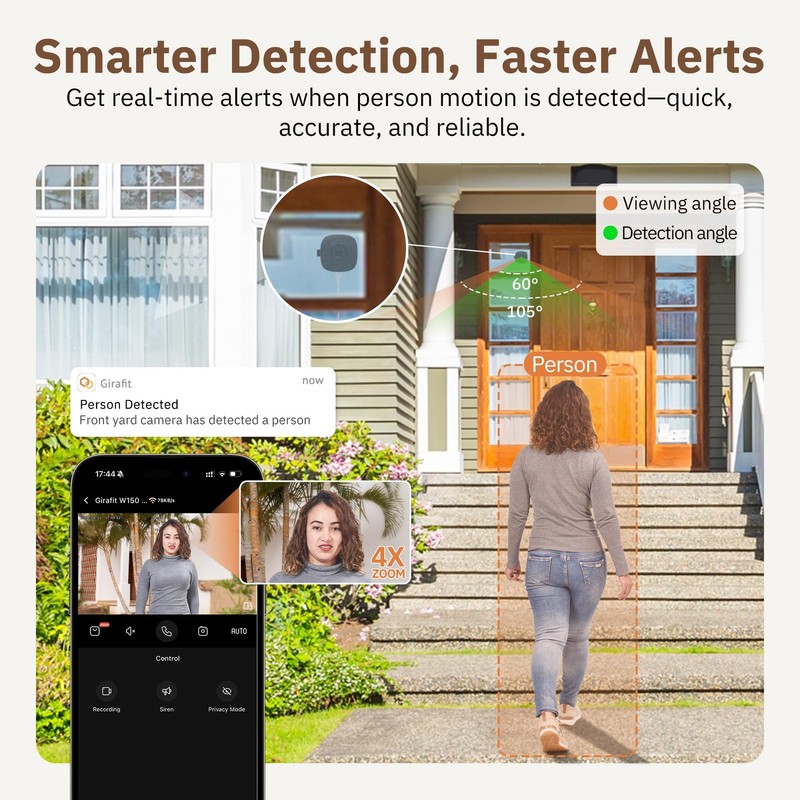 3MP 2K Window Camera,2.4GHz&5GHz WiFi Indoor Cameras for Home Security 2 Pack... gallery