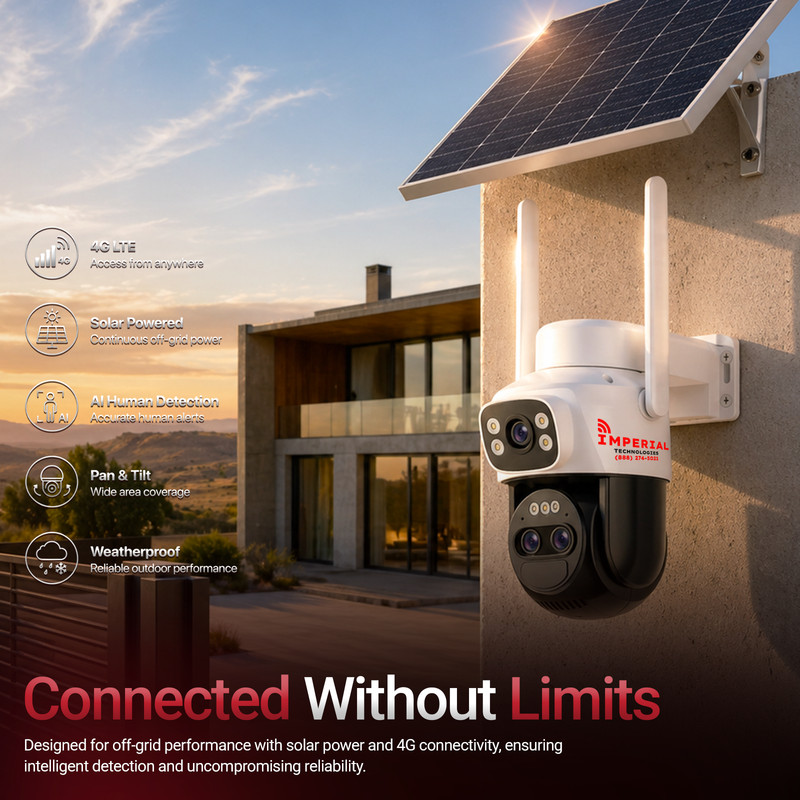 Imperial 4G LTE PTZ Security Camera No WiFi Two-Way Audio Night Vision gallery