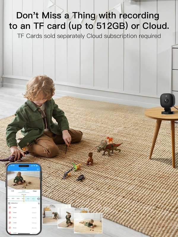 2.5K Security Camera Indoor Outdoor IP66 Night Vision AI Human Detection Audio gallery