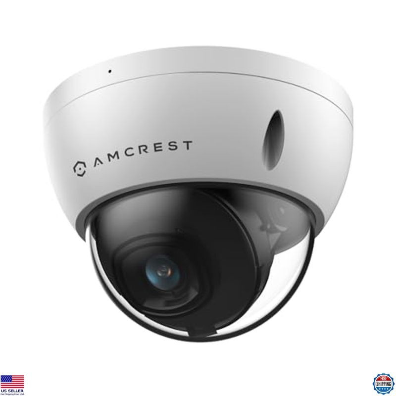 4K Outdoor PoE IP Security Camera, 98ft Night Vision, Weatherproof, Vandal Proof