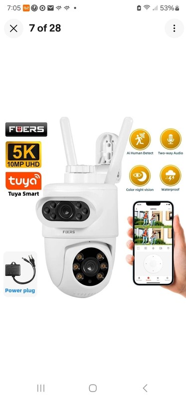 10MP 5K HD Dual Lens WiFi IP Camera Tuya Smart PTZ Wireless Home Security CCTV gallery