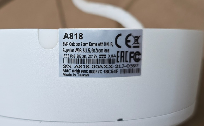 ACTi A818 6 Megapixel Outdoor Zoom Dome Security Camera with Day/Night gallery