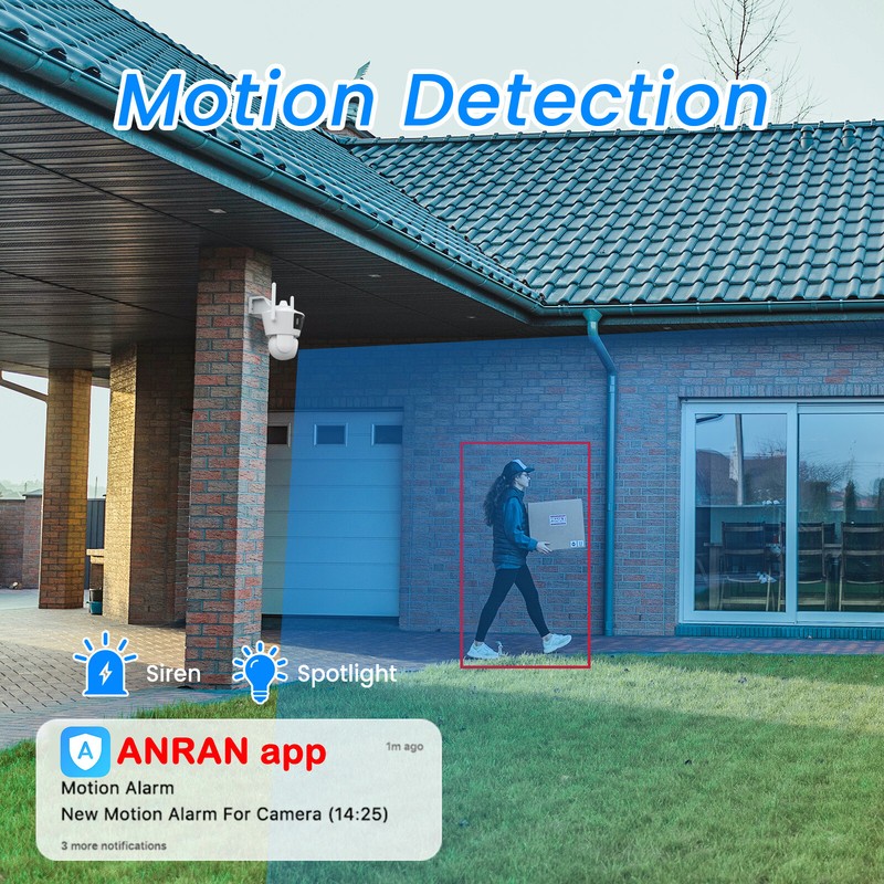 ANRAN 4MP Wireless Pan/Tilt Security Camera Outdoor Dual Lens WiFi Audio Cameras gallery