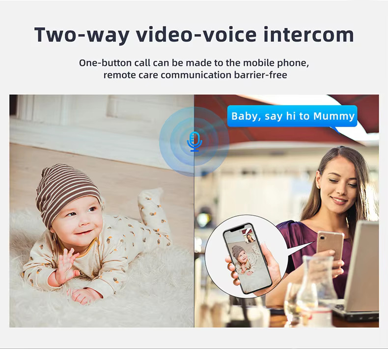 3MP 2-Way 2K Video Call Indoor Security Camera/2.8Inch Screen/One-Button Call gallery