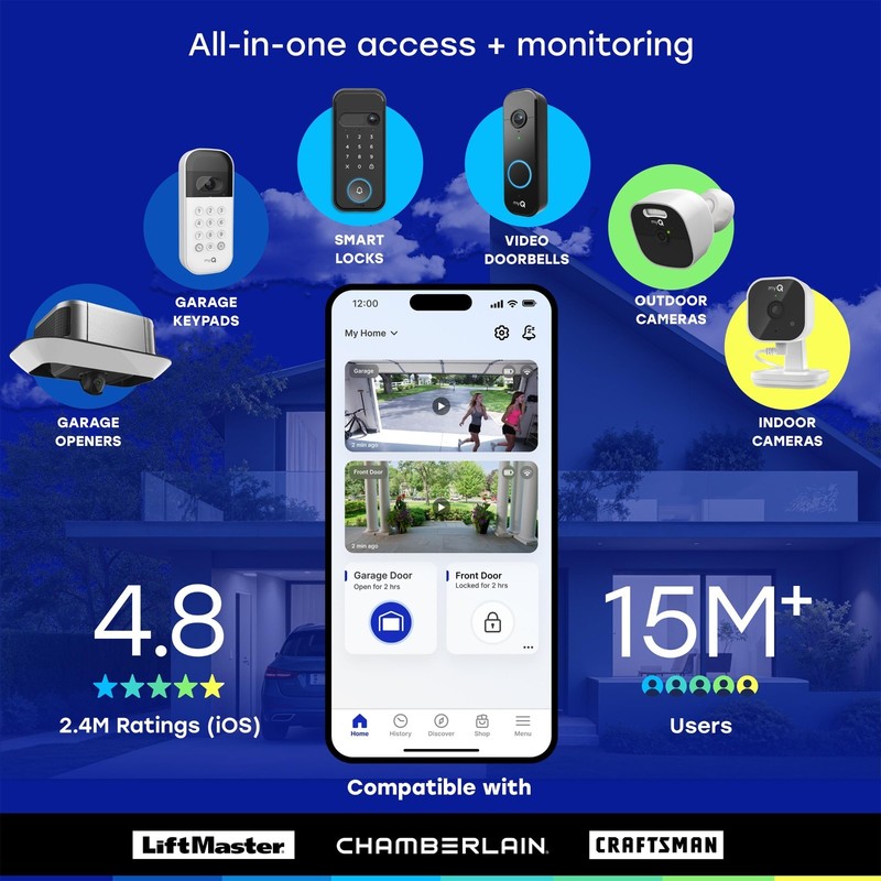 2K Smart Wi-Fi Garage Camera with Night Vision, 2-Way Audio, Motion Alerts & App gallery