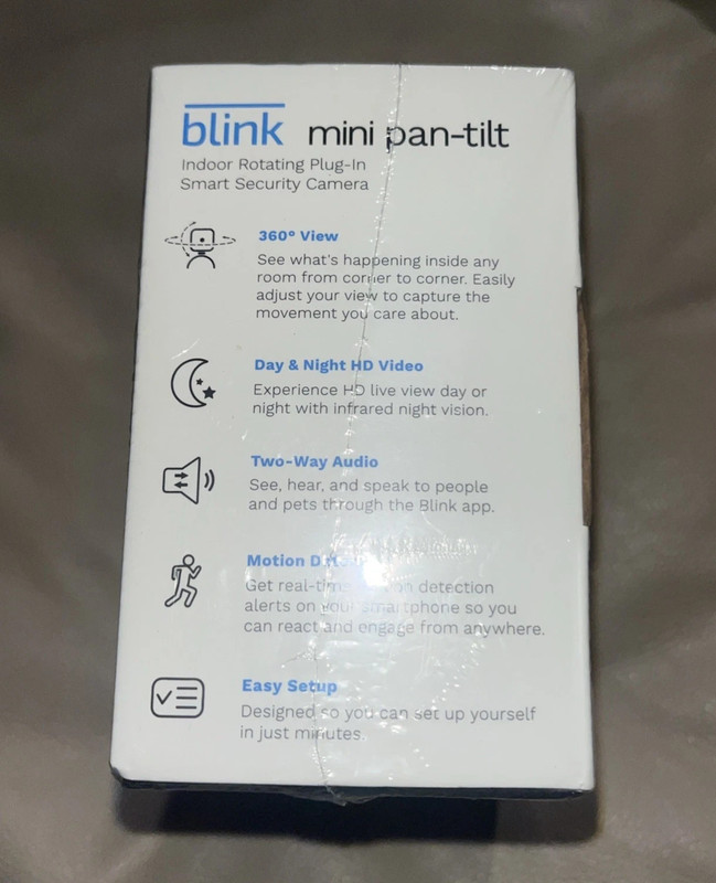 Blink Mini Pan-Tilt Camera Rotating Indoor Plug-in Smart Security Camera White gallery