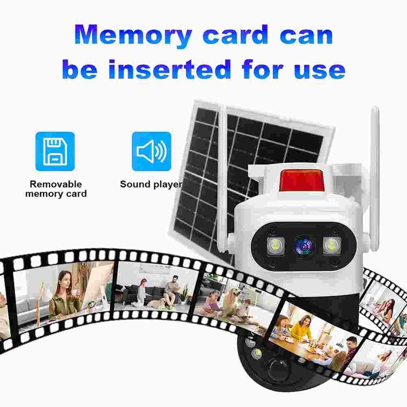 4MP Camara De Seguridad Solar Wifi Inalambrica Con Vision Nocturna Para Exterior gallery