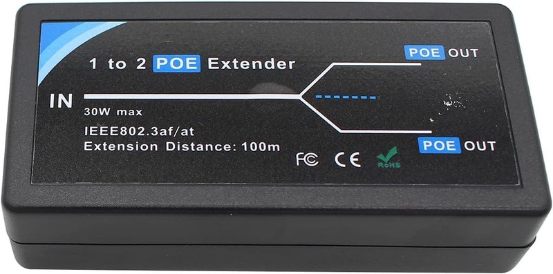 PoE Extender 2 Port 100M For IP Camera Cat5 Cat6 gallery