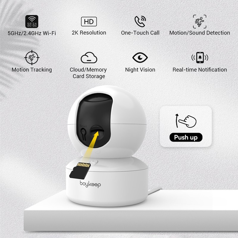 4PCS Wireless 5G WiFi Security Camera 2K Smart Indoor Night Vision Wired Cam gallery